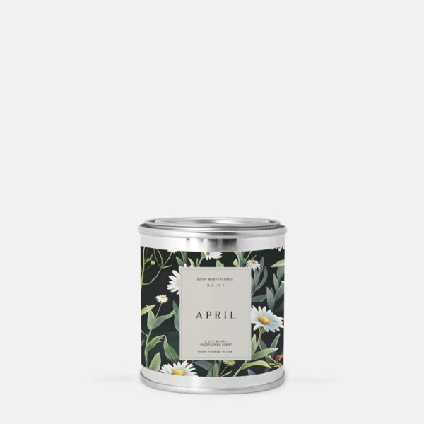 April Birth Month Flower Candle